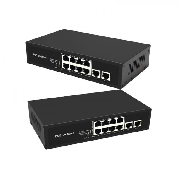 OPAX-0810 8 Ports10/100M POE Switch +2 Port Gigabit Uplink Port 120W